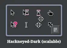 a showcase of the hackneyed cursor pack
